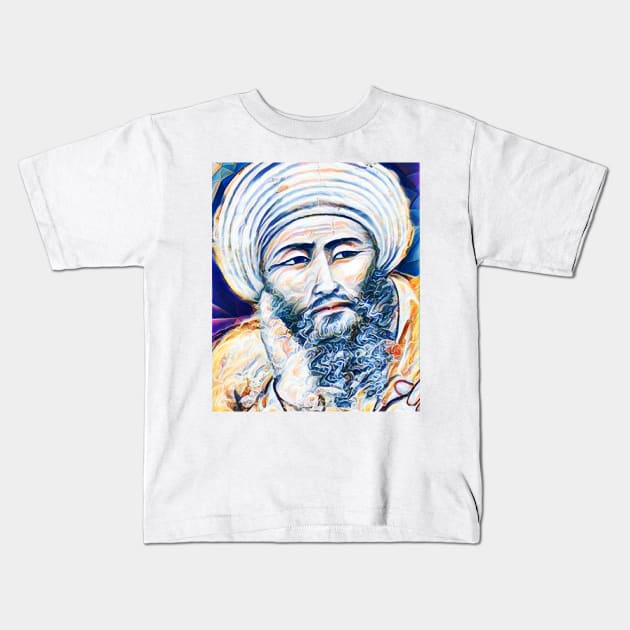 Averroes Portrait | Averroes Artwork 12 Kids T-Shirt by JustLit